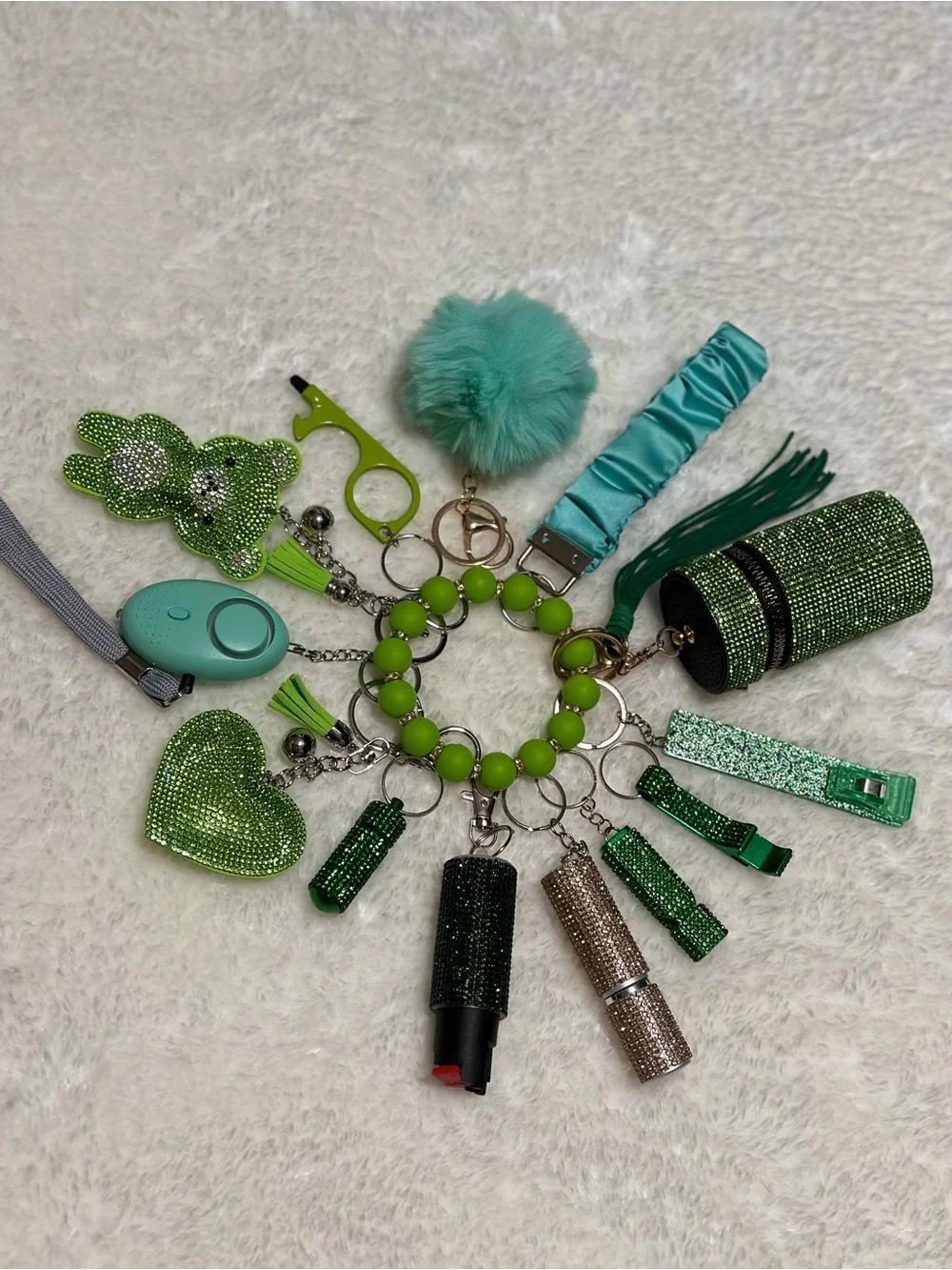 Bling Bear 14 pc Keychain Set Assorted Options B30
